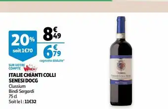 Auchan Italie chianti colli senesi docg offre