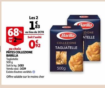 Auchan Pâtes collezione barilla offre