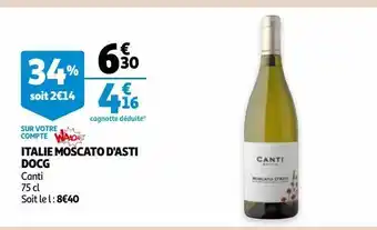 Auchan Italie moscato d'asti docg offre