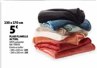 Auchan Plaid flanelle actuel offre