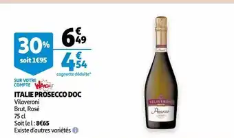 Auchan Italie prosecco doc offre