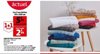 Auchan Linge de toilette actuel offre