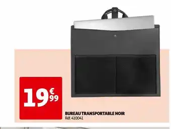 Auchan Bureau transportable noir offre