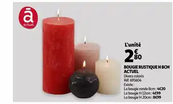 Auchan Bougies rustique actuel offre