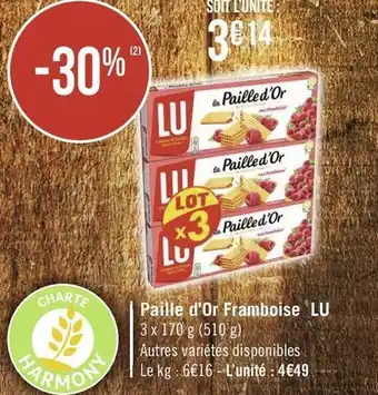 Géant Casino Paille d’Or Framboise offre