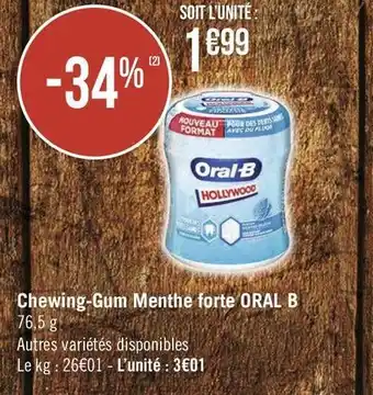 Chewing-Gum Menthe forte