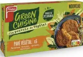 Géant Casino Pavé végétal patates douces quinoa carotte surgelé Green Cuisine offre