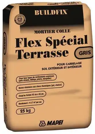 Brico Dépôt Mortier colle flex spécial terrasse - 25 kg offre