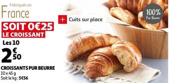 Auchan CROISSANTS PUR BEURRE offre