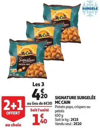 Signature surgelée mc cain