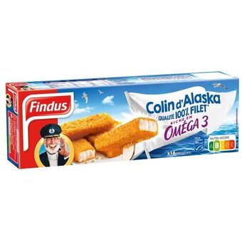 Auchan Supermarché Bâtonnets de colin d'alaska panés surgelés findus offre