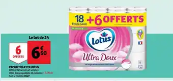Auchan Supermarché Papier toilette lotus offre