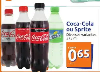 Action Coca-Cola ou Sprite offre
