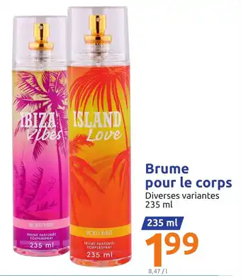 Action Brume pour le corps offre