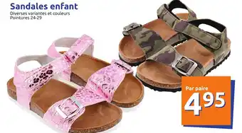 Action Sandales enfant offre