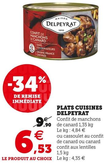 Super U Delpeyrat plats cuisines offre