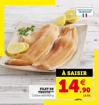 Super U Filet de truite offre
