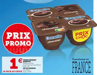 Super U Danone creme dessert danette offre