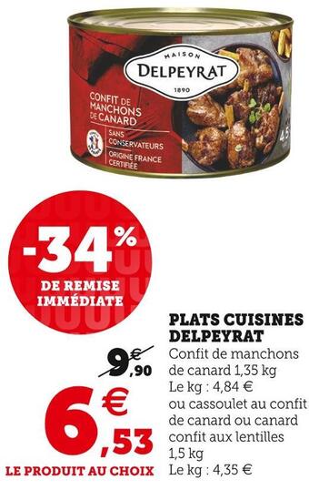 U Express Delpeyrat plats cuisines offre