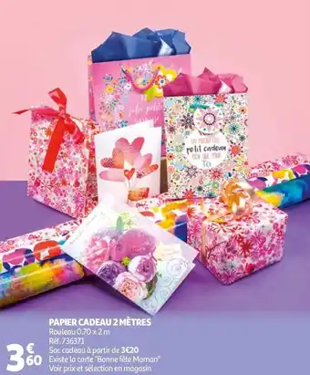 Auchan PAPIER CADEAU 2 MÈTRES offre