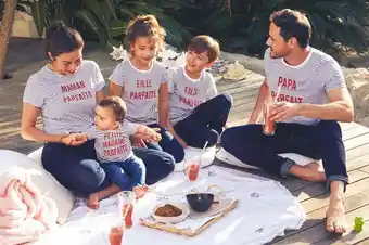 Auchan TEE-SHIRT BÉBÉ, ENFANT, FEMME OU HOMME offre