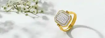 Auchan BAGUE RÉVERSIBLE 2 EN 1 OR 750 MILLIÈMES, SAPHIRS ET DIAMANTS 0,71 CARAT offre