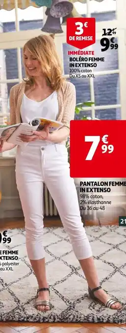 Auchan BOLÉRO FEMME OU PANTALON FEMME offre