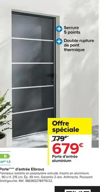 Castorama Porte d’entrée elbrouz offre