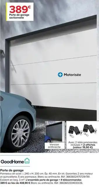 Goodhome porte de garage