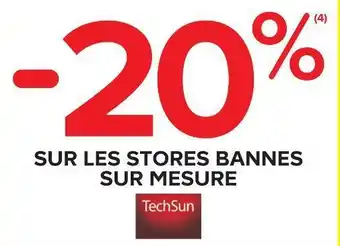 Castorama Techsun bon plan sur les stores bannes sur mesure techsun offre