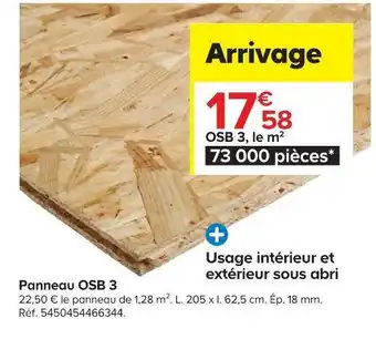Panneau osb 3