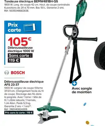 Castorama Bosch débroussailleuse électrique afs 23-37 offre