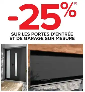 Castorama Bon plan sur les portes d’entrée et de garage sur mesure offre