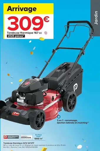 Castorama Honda tondeuse thermique gcv gcv17 offre