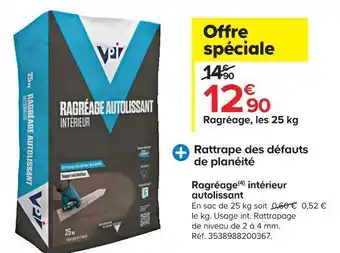 Castorama Ragréage intérieur autolissant offre