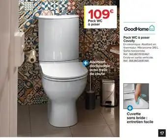 Castorama Goodhome pack wc à poser cavally offre