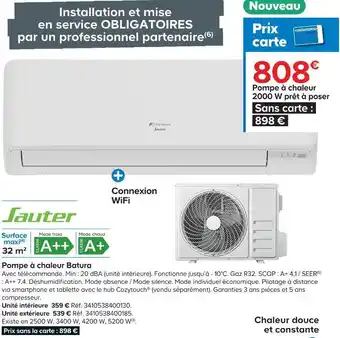 Castorama Sauter pompe à chaleur batura offre
