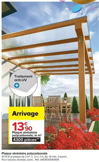 Castorama Plaque alvéolaire polycarbonate offre