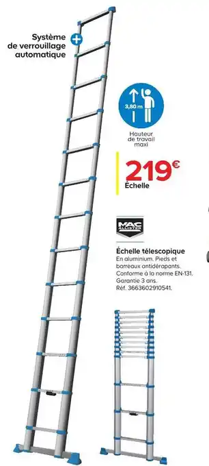 Castorama Mac allister échelle télescopique offre