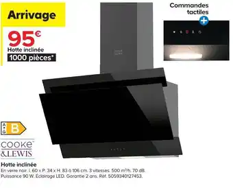 Castorama Cooke and lewis hotte inclinée offre