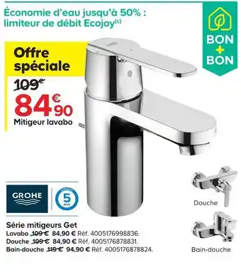 Castorama Grohe série mitigeurs get offre