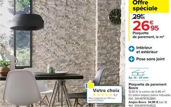 Castorama Plaquette de parement bosra offre