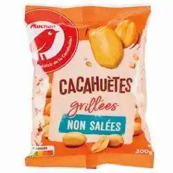 Auchan CACAHUÈTES GRILLÉES NON SALÉES offre
