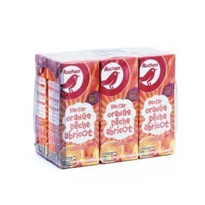 Auchan BRIQUETTES DE NECTAR ORANGE PÊCHE ABRICOT offre