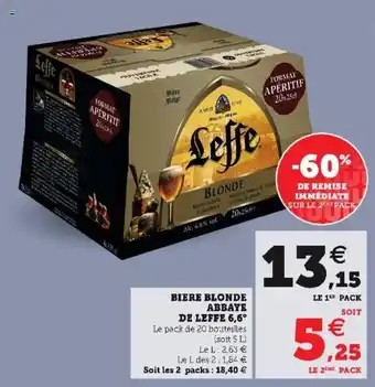 Super U Biere blonde abbaye de leffe offre