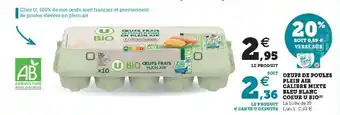 Super U Oeufs de poules plein air offre