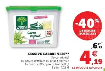 Super U Lessive l'arbre vert offre