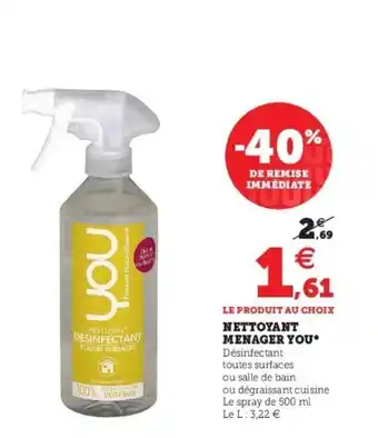 Super U Nettoyant menager you offre