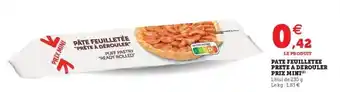 Super U Pate feuilletee prete a derouler prix mini offre
