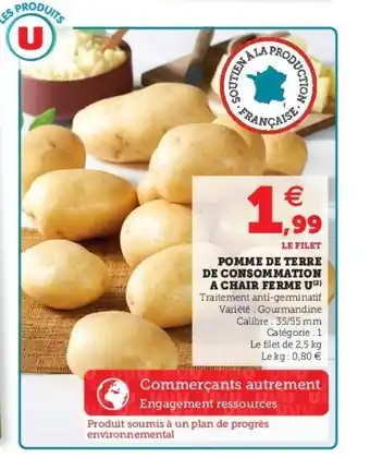 Super U Pomme de terre de consommation a chair ferme u offre